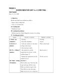 WEEK 9 EXERCISES FOR UNIT 4 + 5: WRITING
