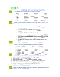 UNIT 3 SCHOOL EDUCATIONAL SYSTEM