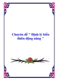 Chuyên đề " Định lý biến thiên động năng "