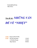 Tên đề tài: NHỮNG VẤN ĐỀ VỀ “NHIỆT”