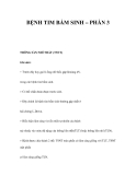 BỆNH TIM BẨM SINH – PHẦN 3 