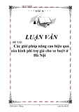 Các giải pháp nâng cao hiệu quả của kinh phí trợ giá cho xe buýt ở Hà Nội