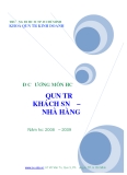 TRƯỜNG ĐẠI HỌC MỞ TP. HỒ CHÍ MINHKHOA QUẢN TRỊ KINH DOANHĐỀ CƯƠNG MÔN