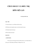 CHẨN ĐOÁN VÀ ĐIỀU TRỊ HÔN MÊ GAN 
