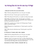 hệ thống Câu hỏi ôn thi của lớp 10 Ngữ Văn
