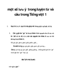 một số lưu ý trong luyện từ và câu trong Tiếng việt 1_2
