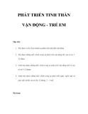 PHÁT TRIỂN TINH THẦN VẬN ĐỘNG - TRẺ EM 