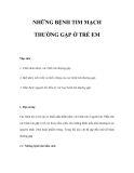 NHỮNG BỆNH TIM MẠCH THƯỜNG GẶP Ở TRẺ EM 