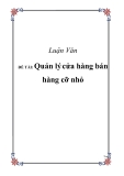 Báo cáo: Quản lý cửa hàng bán hàng cỡ nhỏ