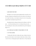 CÁC RỐI LOẠN HOẠT ĐỘNG CÓ Ý CHÍ 