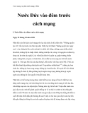 Cách mạng và phản cách mạng ở Đức - Nước Đức vào đêm trước cách mạng 