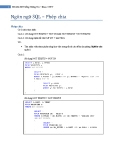  Ngôn ngữ SQL – Phép chia