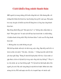 Cách khiến lòng mình thanh thản
