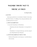 NGỘ ĐỘC THUỐC NGỦ VÀ THUỐC AN THẦN 
