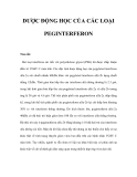 DƯỢC ĐỘNG HỌC CỦA CÁC LOẠI PEGINTERFERON 