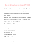 Bạn đã biết tự ôn luyện để thi tốt TOEIC