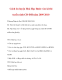 Cách ôn luyện Hoá Học Bước vào kì thi tuyển sinh CĐ-ĐH năm 2009 2010