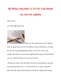Hệ thống công thức Lý 12 CB 