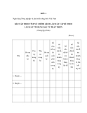 MẪU BÁO CÁO THEO TỈNH VỀ CHÊNH LỆCH LÃI SUẤT CẤP BÙ THEO LÃI SUẤT TÍN DỤNG ĐẦU TƯ PHÁT TRIỂN (Tháng/Quý/Năm)