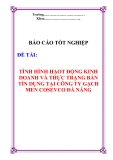 Đề tài " TÌNH HÌNH HẠOT ĐỘNG KINH DOANH VÀ THỰC TRẠNG BÁN TÍN DỤNG TẠI CÔNG TY GẠCH MEN COSEVCO ĐÀ NẴNG "