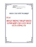 BÁO CÁO TỐT NGHIỆP:" HOẠT ĐỘNG NHẬP KHẨU LINH KIỆN XE GẮN MÁY CỦA CÔNG TY "