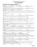 ĐỀ THI THỬ ĐẠI HỌC LẦN 17 NĂM 2011 MÔN VẬT LÝ
