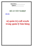 Đề tài: Hệ quản trị CSDL Oracle trong quản lý bán hàng