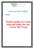 Đồ án tốt nghiệp: Website quảng cáo và bán hàng qua mạng của viện Vacxin Nha Trang