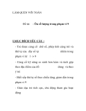 Giáo án mầm non chương trình đổi mới:   Đề tài  : Ôn số lượng trong phạm vi 9