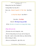 Giáo án mầm non chương trình đổi mới:  Chủ điểm : Gia Đình Chủ đề : Đồ dùng trong gia đình Đề tài : Bé chơi với mảnh vải có dạng hình vuông.