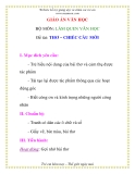 Giáo án mầm non chương trình đổi mới: THƠ – CHIẾC CẦU MỚI