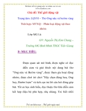 Giáo án mầm non chương trình đổi mới: Chủ đề: Thế giới động vật  - Thơ Ong nâu và bướm vàng 