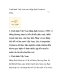 Tình hình Việt Nam sau Hiệp định Giơnevơ 1954