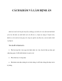 CÁCH KHÁM VÀ LÀM BỆNH ÁN 