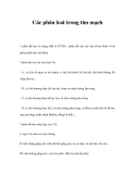 Các phân loai trong tim mạch 