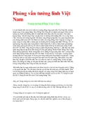 Phỏng vấn tướng lĩnh Việt Nam - Trung tướng Đồng Văn Cống