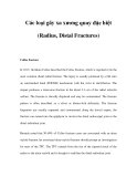 Các loại gãy xa xương quay đặc biệt (Radius, Distal Fractures) 