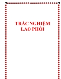 TRẮC NGHIỆM - LAO PHỔI