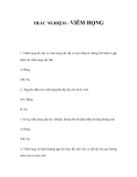 TRẮC NGHIỆM - VIÊM HỌNG 