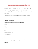 Hướng dẫn định dạng văn bản bằng CSS