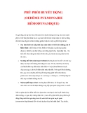 PHÙ PHỔI HUYẾT ĐỘNG 