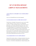 XỬ LÝ ĐƯỜNG HÔ HẤP (AIRWAY MANAGEMENT) 