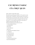 CÁC BỆNH LÝ KHÁC CỦA THỰC QUẢN 