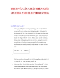 DỊCH VÀ CÁC CHẤT ĐIỆN GIẢI (FLUIDS AND ELECTROLYTES) 
