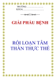 RỐI LOẠN TÂM THẦN THỰC THỂ