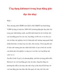 Ứng dụng kidsmart trong hoạt động giáo dục âm nhạc