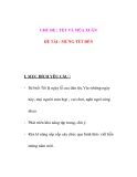 Giáo án chương trình mới: Lớp Chồi CHỦ ĐỀ : TẾT VÀ MÙA XUÂN ĐỀ TÀI : MỪNG TẾT ĐẾN