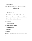 Giáo án tin học 9-  Tiết 37 : Các thành phần cơ bản trên màn hình windows (T1)