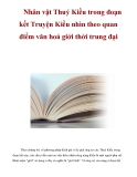 Nhân vật Thuý Kiều trong đoạn kết Truyện Kiều nhìn theo quan điểm văn hoá giới thời trung đại