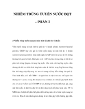 NHIỄM TRÙNG TUYẾN NƯỚC BỌT – PHẦN 3 